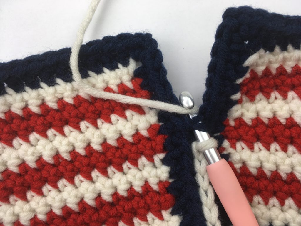 Joining instructions 2 - Hearts and Stripes Blanket
