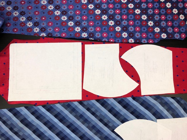 patterns laid out on tie fabric