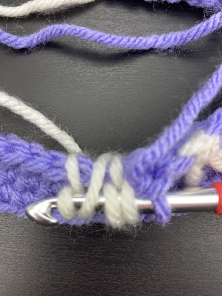crochet bunny stitch step 6