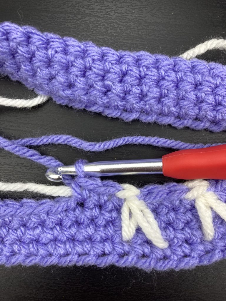 crochet bunny stitch step 9