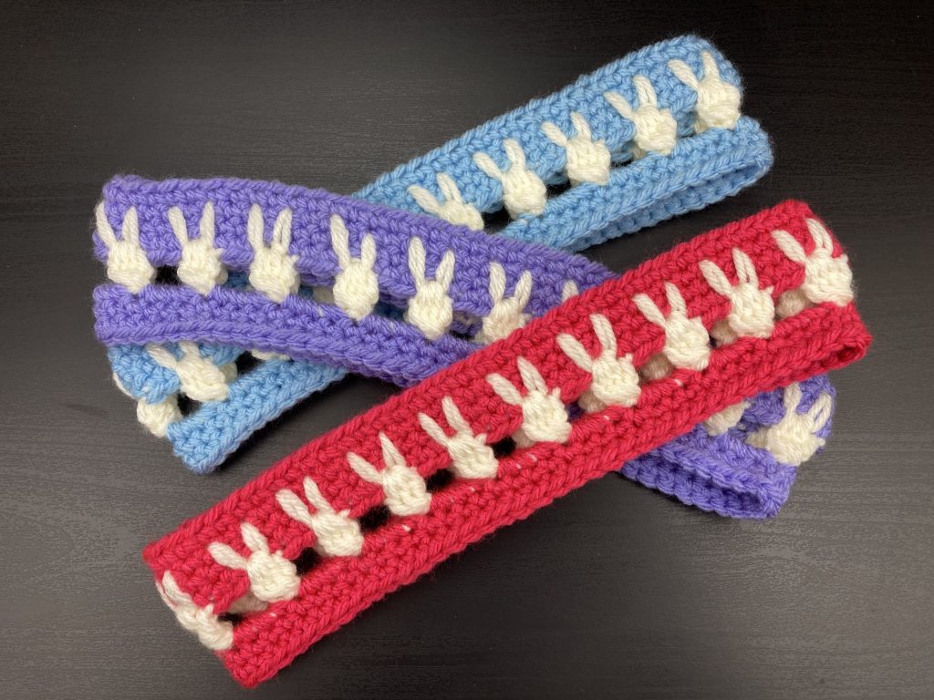 crochet bunny stitch headbands